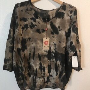 XCVI  Karana Top NWT Size XS oversized como brown